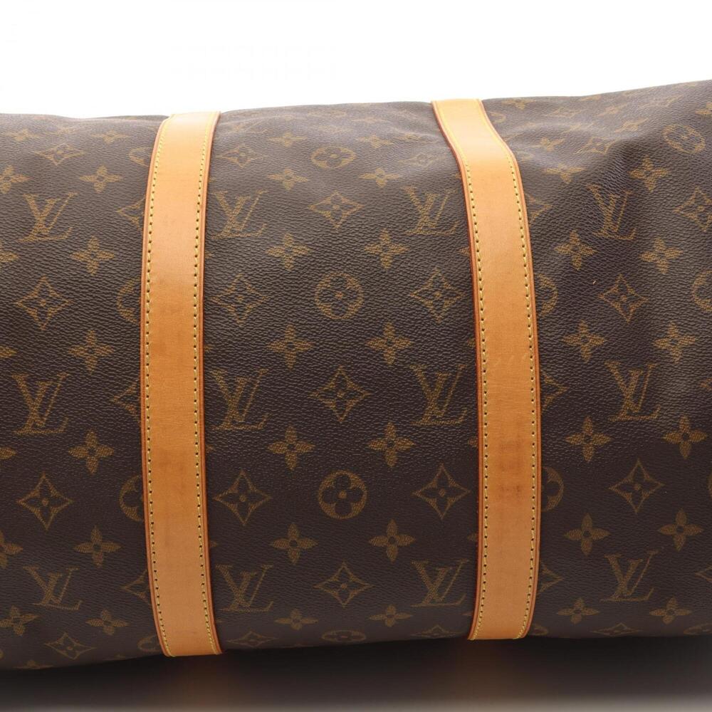 LOUIS VUITTON Brown Monogram Leather Keepall 50 Boston Bag - Picture 8 of 12